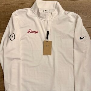 Georgia Bulldogs Football Nike Dri-FIT CFP Zip Sweatshirt NWT Size L + XL - Rare